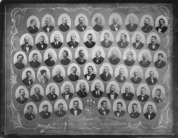 Foto af Det Kongelige Kapels medlemmer 1899